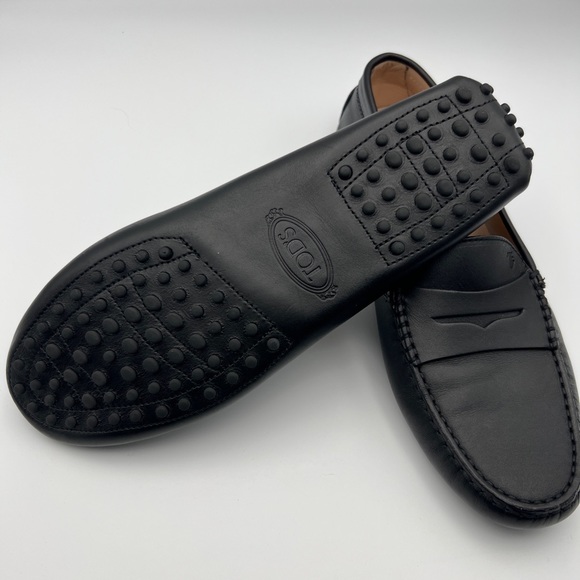 NEW Tods Womens Gommino Driving Penny Loafers Shoes Black Leather Slip On 11 - Picture 11 of 11